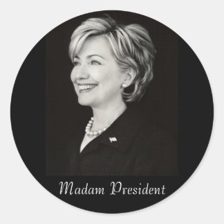 Adesivo Redondo Hillary Madre Presidente Sticker
