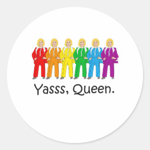 Adesivo Redondo Hillary Pantcase Pride - Yasss Queen -
