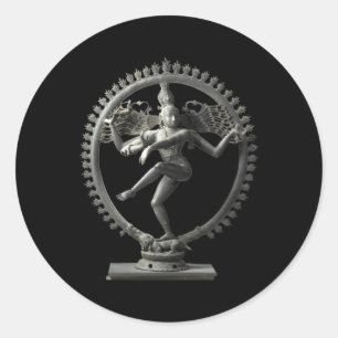 Adesivo Redondo Hindu Shiva Nataraja Dançar Estátua Dançar Natara