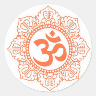 ADESIVO REDONDO HINDU - SÍMBOLOS DE BUDDHA OM,OHM