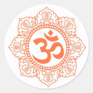 ADESIVO REDONDO HINDU - SÍMBOLOS DE BUDDHA OM,OHM
