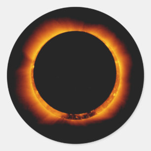 Adesivo Redondo Hinode observa um eclipse solar anual