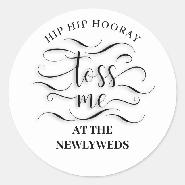 Adesivo Redondo Hip Hip Hooray Me Põe No Newlyweds (Frente)