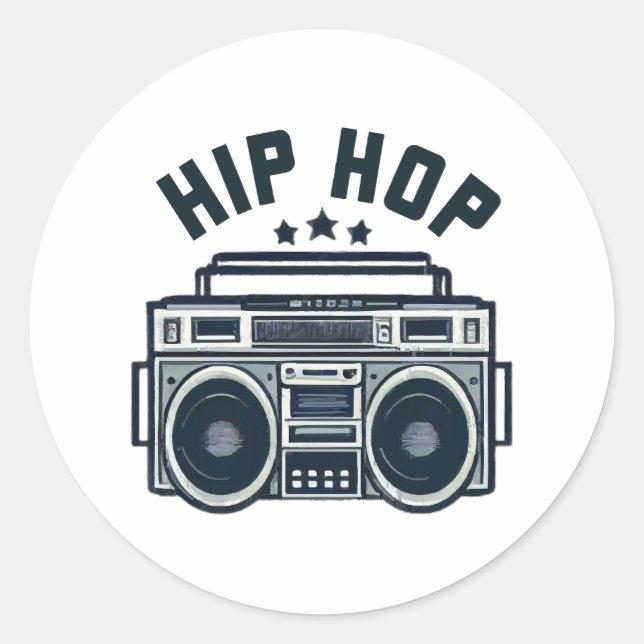 Adesivo Redondo Hip hop (Frente)