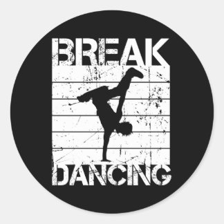 Adesivo Redondo Hip Hop Dance Breakdance B-