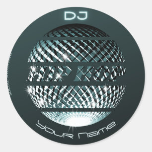 Adesivo Redondo Hip hop DJ hiphop