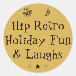 Adesivo Redondo Hip Retro Sticker by RoseWrite