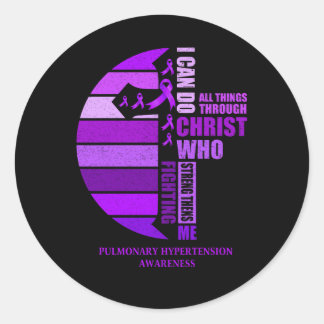 Adesivo Redondo Hipertensão pulmonar Sensibilização Cristo Luta co