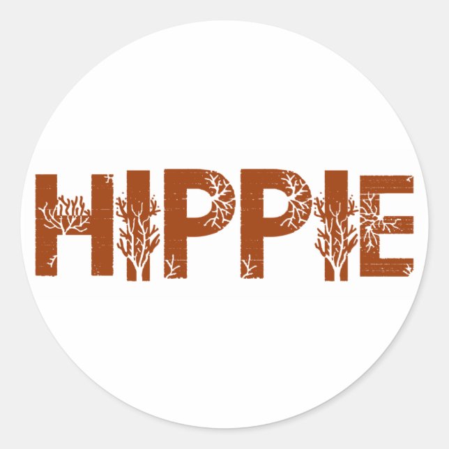 Adesivo Redondo Hippie (Frente)
