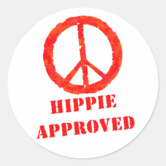 Adesivo Redondo Hippie aprovado