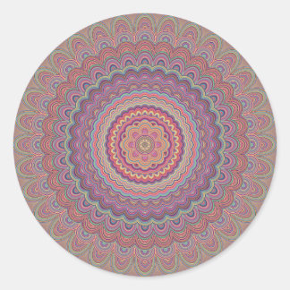 Adesivo Redondo Hippie geométrico mandala