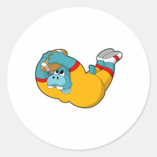 Adesivo Redondo Hippo no Futebol