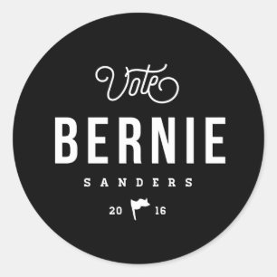 Adesivo Redondo Hipster Bernie