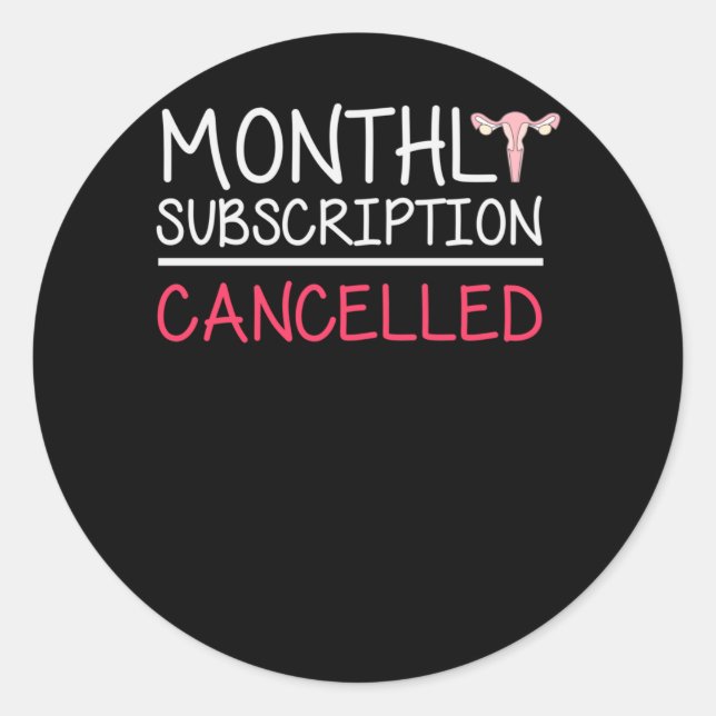 Adesivo Redondo Histerectomia Engraçada Suportar Remoção do Útero (Frente)