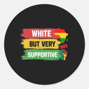 Adesivo Redondo História Branca, Mas Apoiante, Ally Black, Mês De 