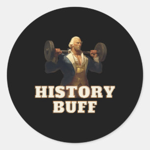 Adesivo Redondo História Buff George Washington 4° De Julho