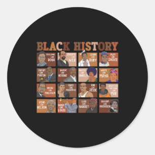 Adesivo Redondo História Civil do Orgulho Negro Africano-Americano