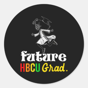 Adesivo Redondo História de Graduação Hbcu Faculdade Negra Juventu