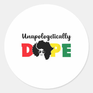 Adesivo Redondo História Indesculpável de Negra Drogada Mês Africa