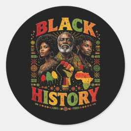 Adesivo Redondo História Negra