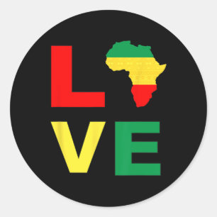 Adesivo Redondo História Negra África Ama Homens Meninos Menino