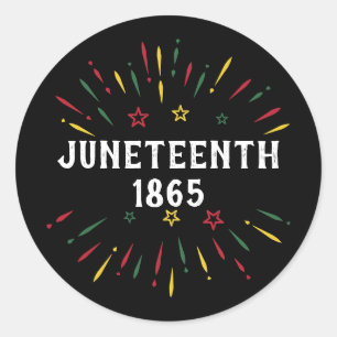 Adesivo Redondo História Negra Americano-Africano Juneteenth 1865