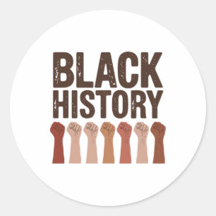 Adesivo Redondo História Negra Americano Africano Orgulhoso Afro N