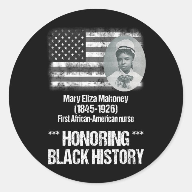 Adesivo Redondo História Negra Apresentando 1rua Enfermeira Afro-A (Frente)