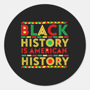 Adesivo Redondo História Negra É História Americana África Patriót