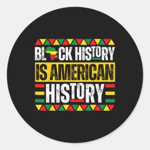 Adesivo Redondo História Negra É História Americana Orgulho Melani