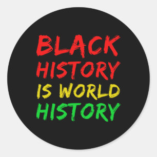 Adesivo Redondo História Negra É História Mundial _1