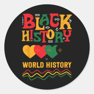 Adesivo Redondo História Negra É História Mundial Bhh História Neg