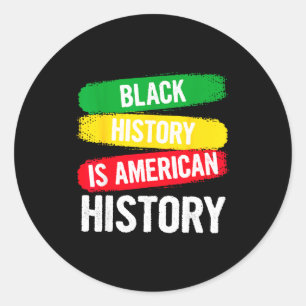 Adesivo Redondo História Negra É História Patriótica Americana Áfr