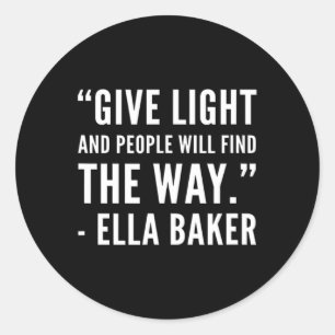 Adesivo Redondo História Negra - Ella Civil Rights Baker African A