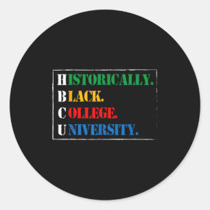 Adesivo Redondo História Negra Hbcu Faculdade Historicamente Negra