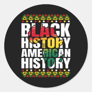 Adesivo Redondo História Negra Herança Mês Cultura Americana Afric