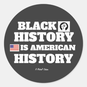 Adesivo Redondo História Negra (História Americana) - Um MisterP