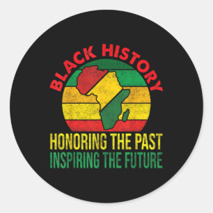 Adesivo Redondo História Negra Honrando Homens Futuros Inspiradore