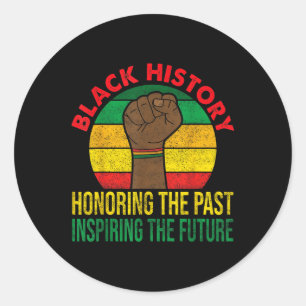 Adesivo Redondo História Negra Honrando Homens Futuros Inspiradore