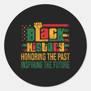 Adesivo Redondo História Negra Honrando Homens Futuros Inspiradore