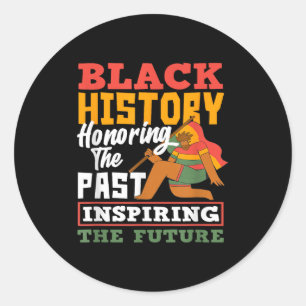 Adesivo Redondo História Negra Honrando o Passado Inspirando o Fut