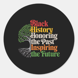 Adesivo Redondo História Negra Honrando o Passado Inspirando o Fut
