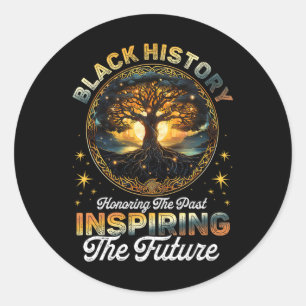 Adesivo Redondo História Negra Inspirando A Futura América Melanin