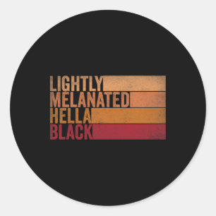 Adesivo Redondo História Negra Levemente Melanizada Super Groovy