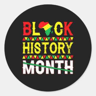 Adesivo Redondo História Negra Mês 247365 Herança Cultura Negra