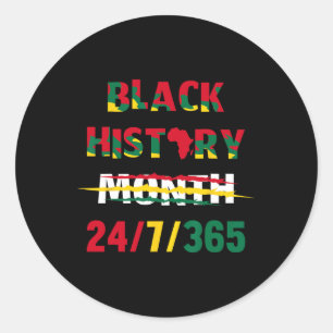 Adesivo Redondo História Negra Mês 247365 Histor Afro-Americano