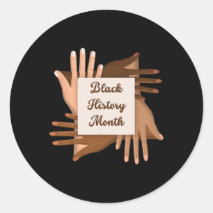 Adesivo Redondo História Negra Mês Africano-Americano para Homens