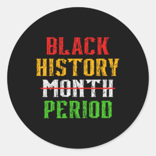 Adesivo Redondo História Negra Mês de Mulheres Africanas Americana