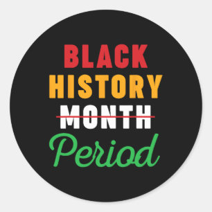 Adesivo Redondo História Negra Mês de Mulheres Africanas Americana