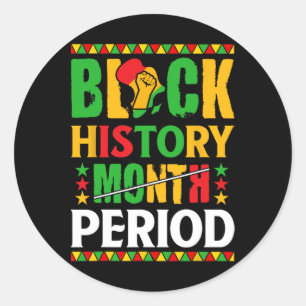 Adesivo Redondo História Negra Mês de Mulheres Africanas Americana